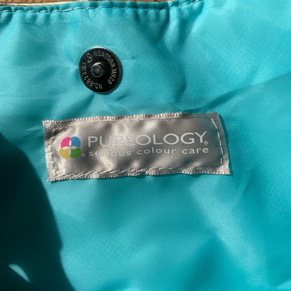 Pureology Gold Metallic Tote Bag / Purse / Hobo bag NWOT - Picture 3 of 5
